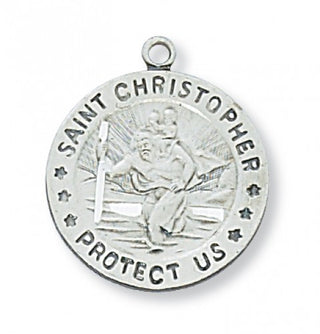 Sterling Silver Saint Christopher With Chain
