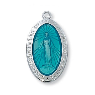 Sterling Silver Miraculous Enam With Chain