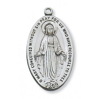 Sterling Silver Miraculous WithInch Chain