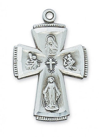 Sterling Silver Four-Way WithInch Chain 