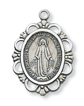 Sterling Silver Miraculous With Chain