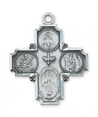 Sterling Silver Four-Way WithInch Chain 