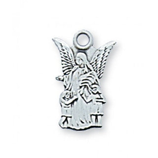 Sterling Silver Guard Angel With Chain