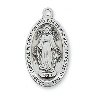 Sterling Silver Miraculous With Chain 