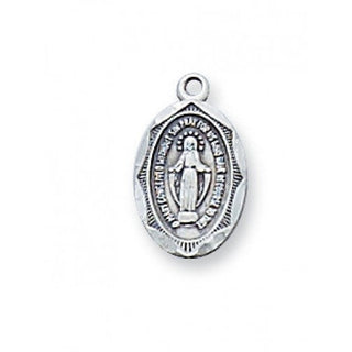 Sterling Silver Sm Oval Miraculous With Chain