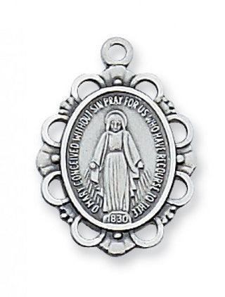 Sterling Silver Miraculous With Chain 