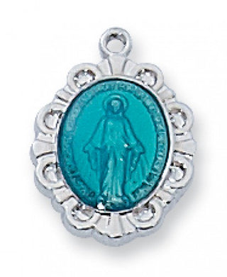 Sterling Silver Blue Miraculous Chain Box