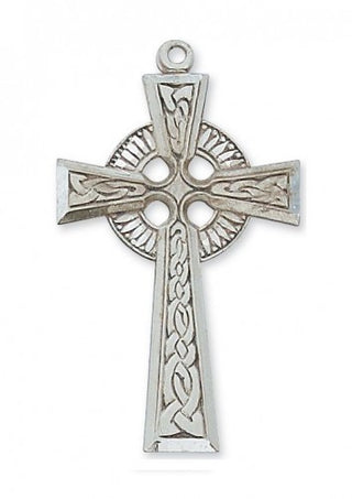 Sterling Silver Celtic Cross WithInch Chain