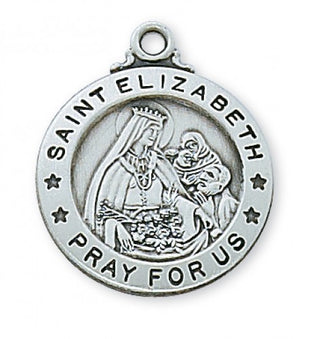 Sterling Silver Medal Of Saint Elizabeth Engravable