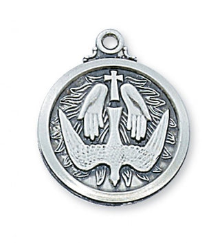 Sterling Silver Holy Spirit Chain Box Engravable