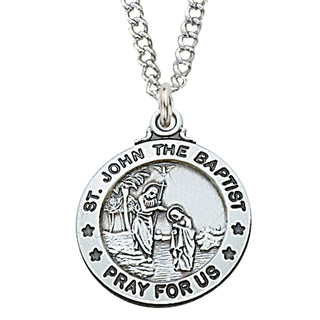 Sterling Silver Medal Of Saint John The Baptist C Engravable