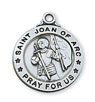 Sterling Silver Medal Of Saint Joan Of Arc Engravable