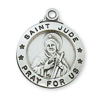 Sterling Silver Medal Of Saint Jude Chain Engravable