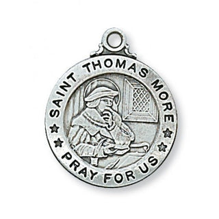 Sterling Silver Medal Of Saint Thomas More Ch Engravable