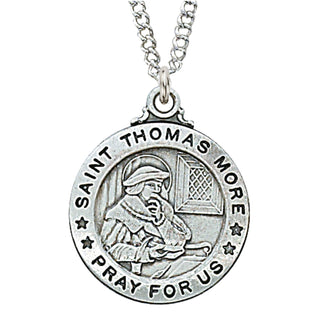 Sterling Silver Medal Of Saint Thomas More Ch Engravable