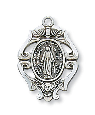 Sterling Silver Miraculous With Chain