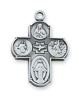 Sterling Silver Sm Four-Way With Chain