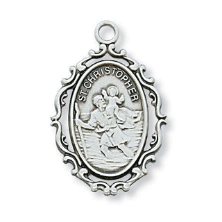 Pewter St. Christopher 18' Chain&
