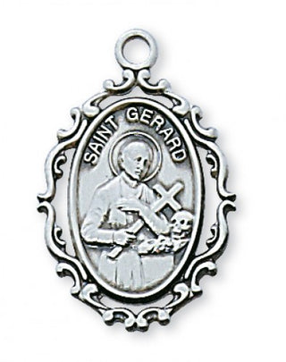 Sterling Silver Saint Gerard With Chain