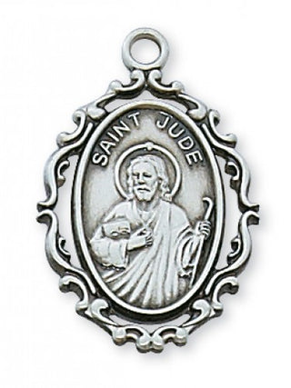 Sterling Silver Saint Jude With Chain