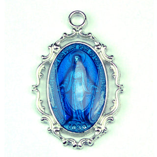 Sterling Silver Blue Miraculous With Chain