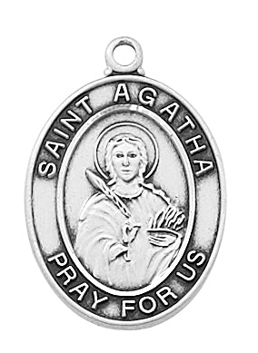 Sterling Silver Saint Agatha Pendant LAg
