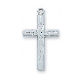 Sterling Silver Eng Cross With Chain