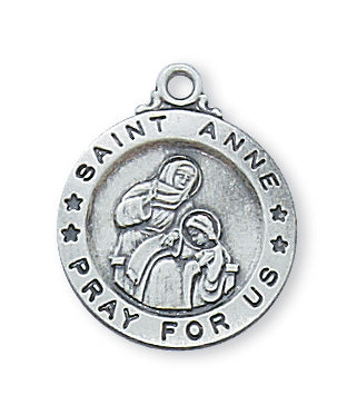 Sterling Silver Sml Saint Anne With Chain