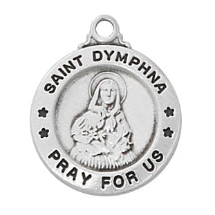 Sterling Silver Saint Dymphna Pendant LDy