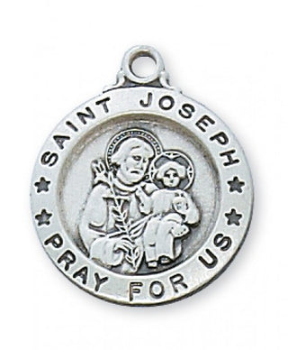Sterling Silver Sml Saint Joseph With Chain
