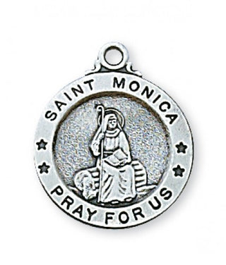 Sterling Silver Monica Medal With Chain