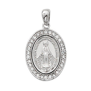 Sterling Silver Miraculous Pendant L