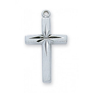 Sterling Silver Eng Cross With Chain