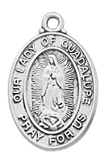 Sterling Our Lady Of Guadalupe Pendant L4