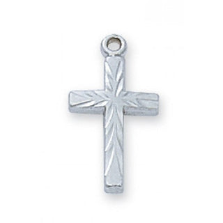 Sterling Silver Baby Cross With 13" Chain