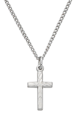 Sterling Cross with Baby Chain and Boxed