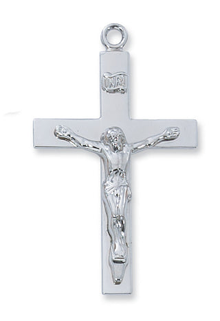Sterling Silver Lords Prayer Crucifix WithInch Chain
