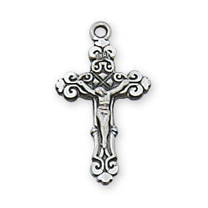 Sterling Silver Crucifix Pendant L