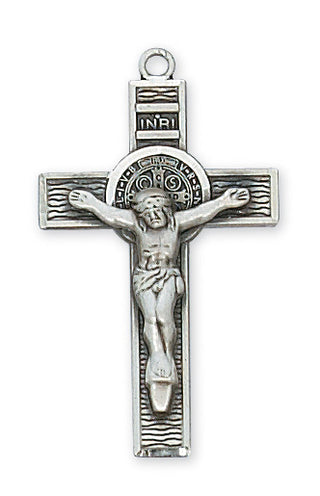 Sterling Silver Saint Benedict With Chain