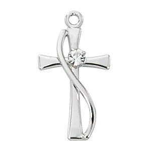 Sterling Cross Pendant L