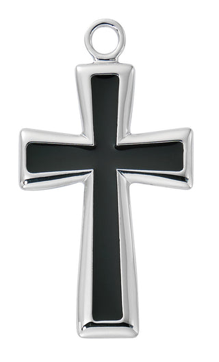 4 Chain Gold Over Sterling Silver Cross Blac J