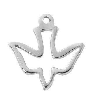 Sterling Silver Dove Medal L