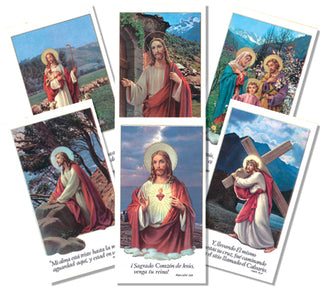 Latina Assorted Holy Cards Spanish Texts - 100-Pack