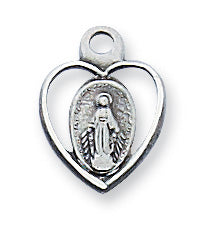 Sterling Silver Miraculous Pendant with 13-inch Chain