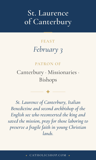 St. Laurence of Canterbury Holy Cards