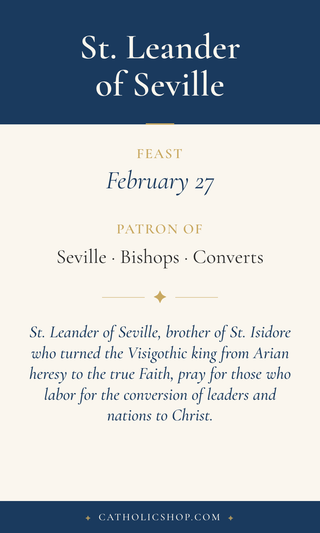 St. Leander of Seville Holy Cards