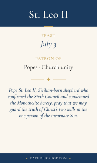 St. Leo II Holy Cards