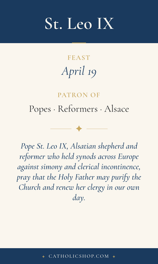 St. Leo IX Holy Cards