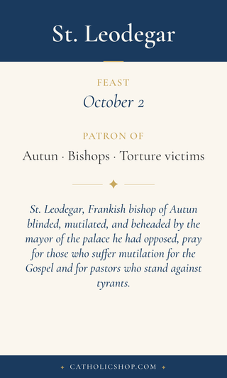 St. Leodegar Holy Cards