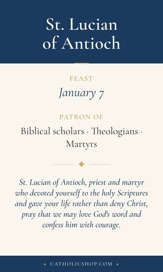 St. Lucian of Antioch Holy Cards